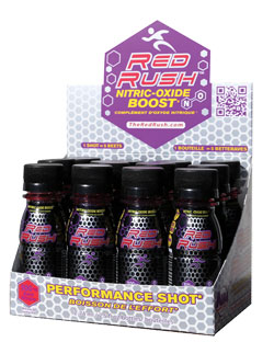 12 bottles of Red Rush a form of Nitric Oxide made from beetroot juice